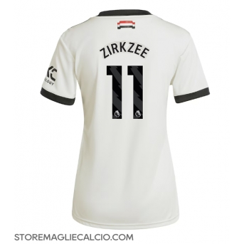 Manchester United Joshua Zirkzee #11 Maglia Gara Terza Repliche 2024-25 Donna Maniche Corte